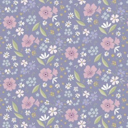 Lewis & Irene - Floral Song - Floral Art, Lavender Blue