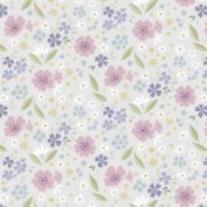 Lewis & Irene - Floral Song - Floral Art, Pale Grey