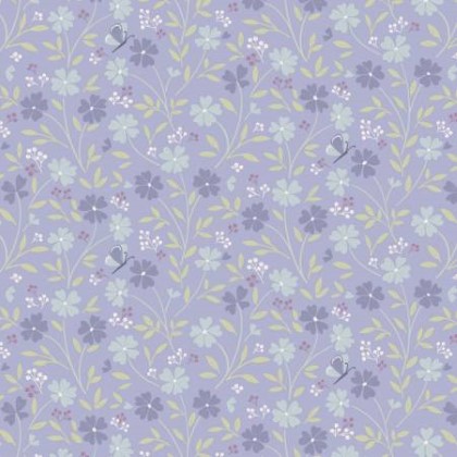 Lewis & Irene - Floral Song - Little Blossom, Lavender Blue