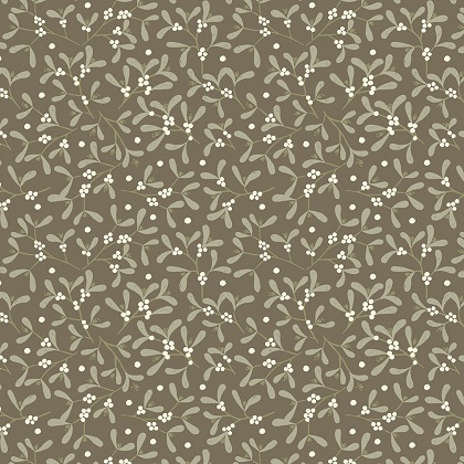 Lewis & Irene - Winter in Bluebell Wood Flannel - Mistlwtoe, Dark Taupe