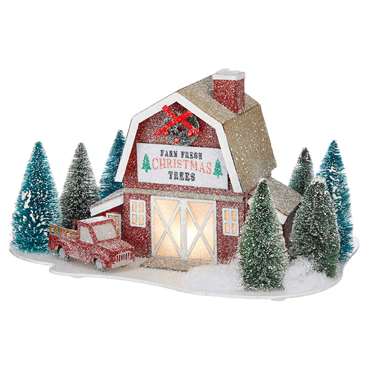 Lighted Barn - Farm Fresh Christmas Trees