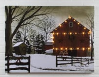 Radiance Lighted Canvas Barn in Winter x46716 NEW 