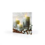 Lighted Canvas - Corrugated Metal Candle