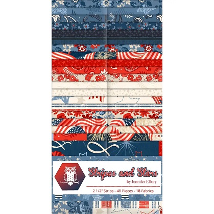Lumin Fabrics - 2.5' Strips - Stripes & Stars
