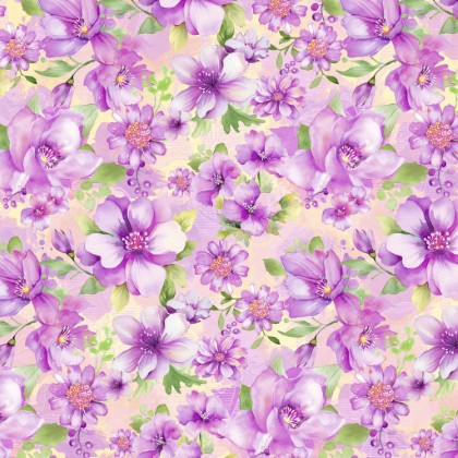 Lumin Fabrics - Flight of Fancy - Hello Beautiful, Purple