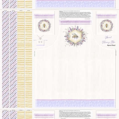 Lumin Fabrics - Sweet Honey Bee - 36' Apron Panel