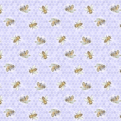 Lumin Fabrics - Sweet Honey Bee - Bees, Purple