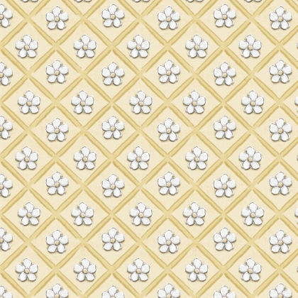 Lumin Fabrics - Sweet Honey Bee - Floral Grid, Yellow