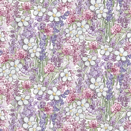 Lumin Fabrics - Sweet Honey Bee - Packed Floral, Multi