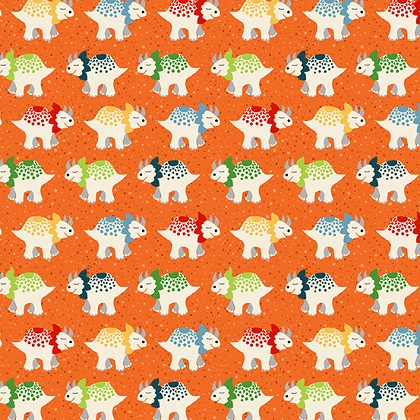 Makower - Dino Friends - Triceratop, Orange