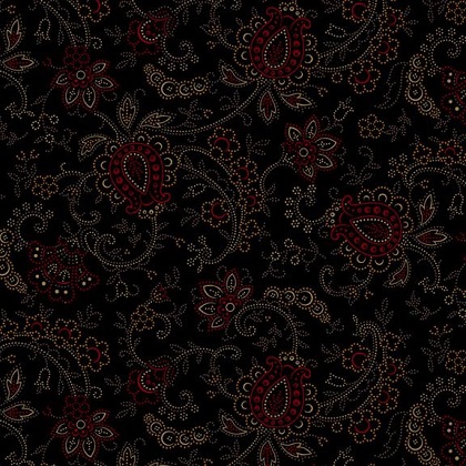 Marcus - Meadow Ridge Flannels - Paisley Floral, Black