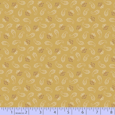 Marcus Fabric - Paisley Palette - Small Paisleys, Gold