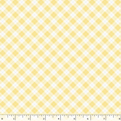 Marcus Fabrics - Aunt Grace Rock My Baby - Plaid, Yellow