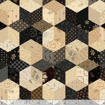 Marcus Fabrics - Black Sheep Cottons - Stars, Black