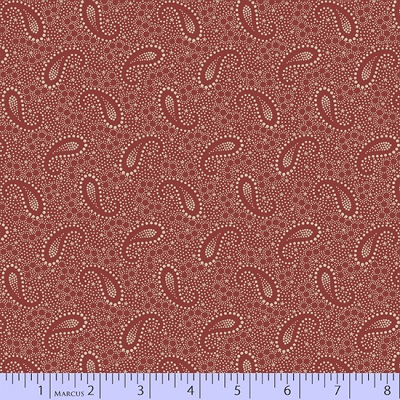 Marcus Fabrics - Brick - Sand, Taupe,Red