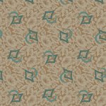 Marcus Fabrics - Cedar Shake - Tonal Flowers w/Accent, Teal