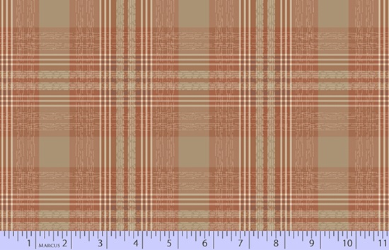 Marcus Fabrics - Cedar Shake Wovens - Yarn-dyed Plaid, Brick