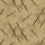 Marcus Fabrics - Chalk & Timber - Tic Tac Toe, Brown