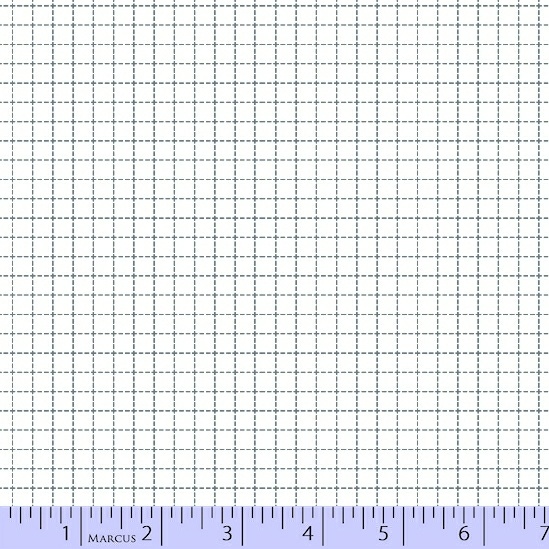 Marcus Fabrics - Do The Math - Graph Paper, Gray/White