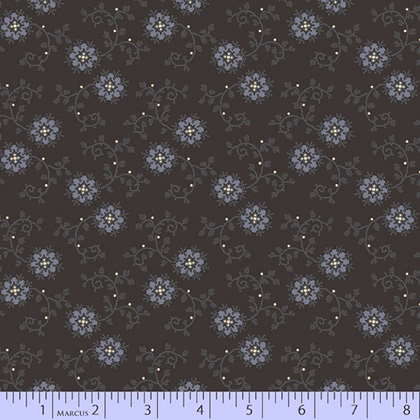 Marcus Fabrics - For Rosa - Ditsy Flower, Black