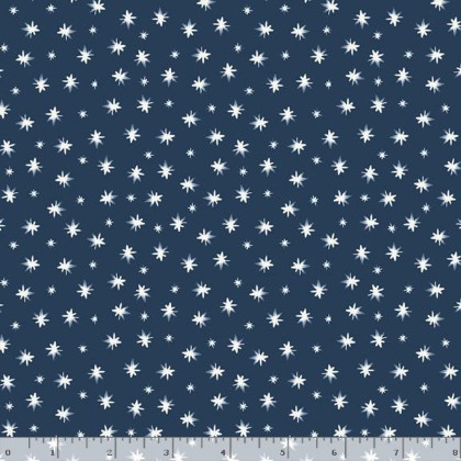 Marcus Fabrics - Friends & Flakes - Star, Navy