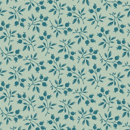 Marcus Fabrics - Garden Getaway - Berries, Blue