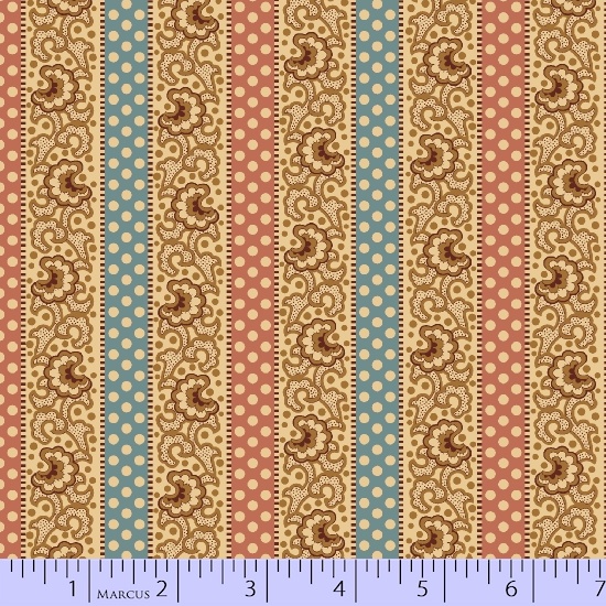 Marcus Fabrics - Georgetown - Lacey Stripe, Pink/Blue