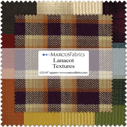Marcus Fabrics - Lanacot Wool, 12 - 10' Squares, Textures