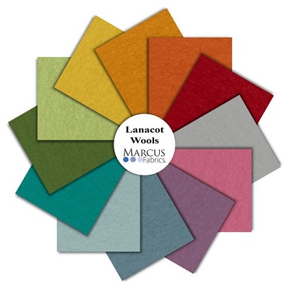 Marcus Fabrics - Lanacot Wool Fat Quarter - 18 x 21', Assorted Colors