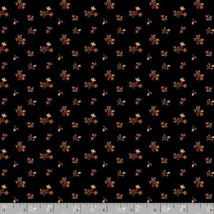 Marcus Fabrics - Midnight Cheddar - Cheddar Buds, Black