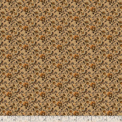 Marcus Fabrics - Midnight Cheddar - Fall Flowers, Beige