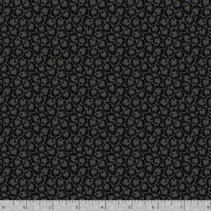 Marcus Fabrics - Midnight Cheddar - Leafy Trail, Charcoal