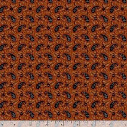 Marcus Fabrics - Midnight Cheddar - Paisley Parade, Cheddar