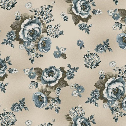 Marcus Fabrics - Moon Washed - Floral, Beige