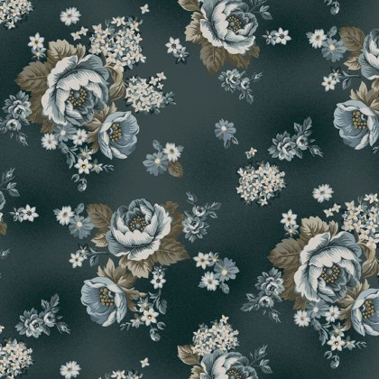 Marcus Fabrics - Moon Washed - Floral, Navy