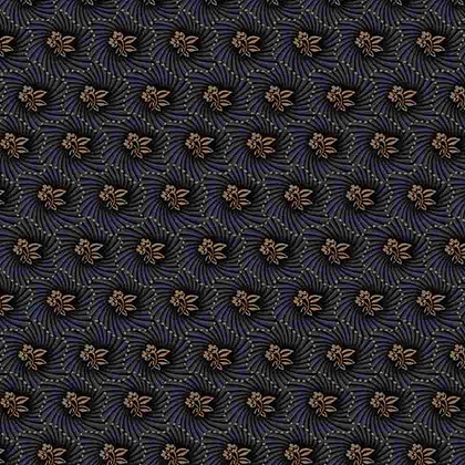 Marcus Fabrics - Old Blue Calicos - Flower Maze, Navy