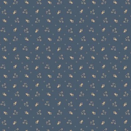 Marcus Fabrics - Paula's New Companions - Flowerette, Blue