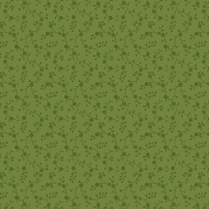 Marcus Fabrics - Paula's New Companions - Tossed Sprigs, Green