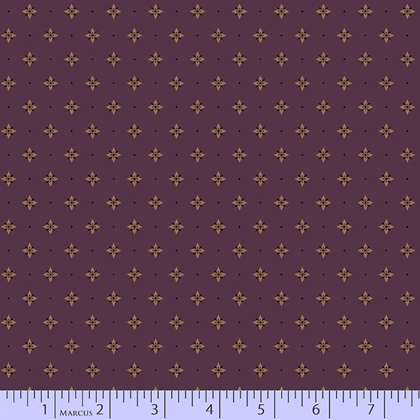 Marcus Fabrics - Plumberry - Floral - Purple