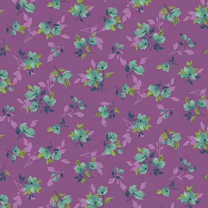 Marcus Fabrics - Pretty Purple Petals - Little Blooms, Purple