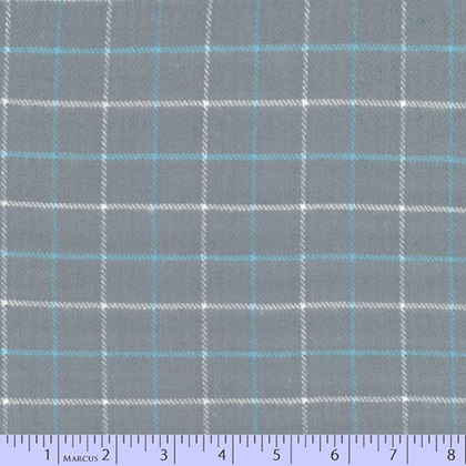 Marcus Fabrics - Primo Plaid Flannel - Plaid, Gray