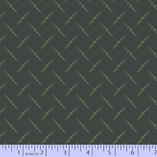 Marcus Fabrics - San Mateo - Dotted Line Print, Charcoal
