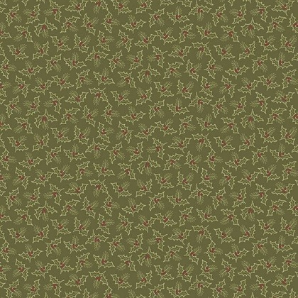 Marcus Fabrics - Songbird Holiday - Holly, Green