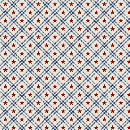 Marcus Fabrics - Star Struck - Star Plaid, Cream