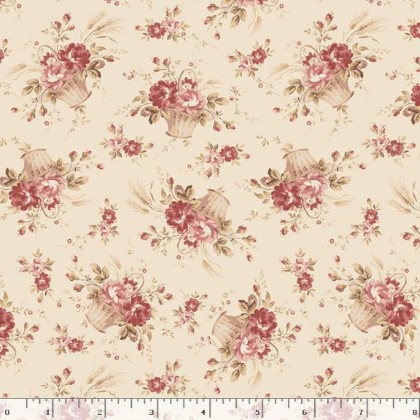 Marcus Fabrics - Summer House - Tossed Basket, Cream