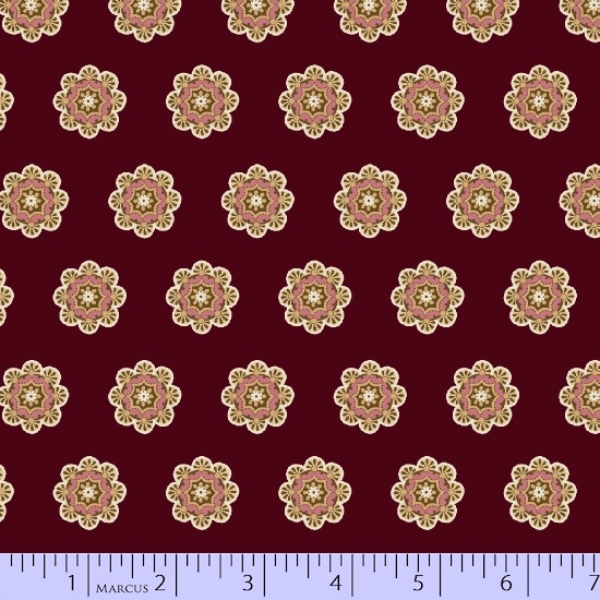 Marcus Fabrics - Uptown Duets - Spaced Flower, Rose