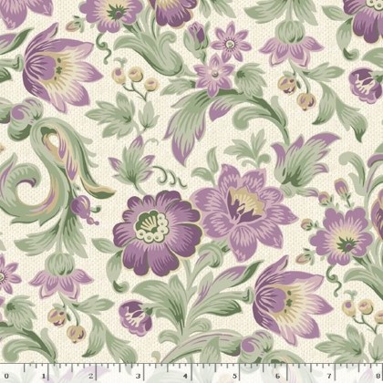 Marcus Fabrics - Vivienne - Leaf & Bloom, Cream