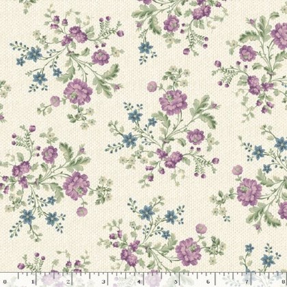 Marcus Fabrics - Vivienne - Petite Bouquet. Cream