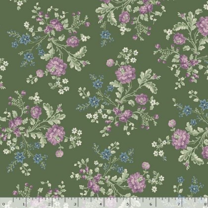Marcus Fabrics - Vivienne - Petite Bouquet, Green