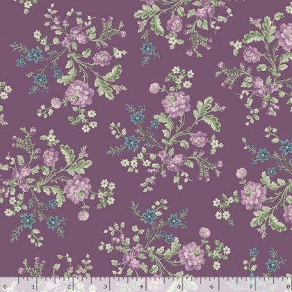 Marcus Fabrics - Vivienne - Petite Bouquet, Purple